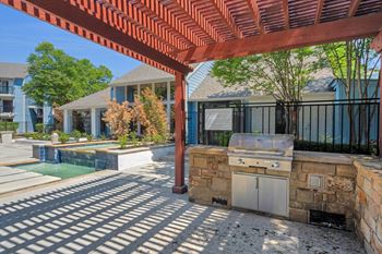 Grilling area with covered pergola